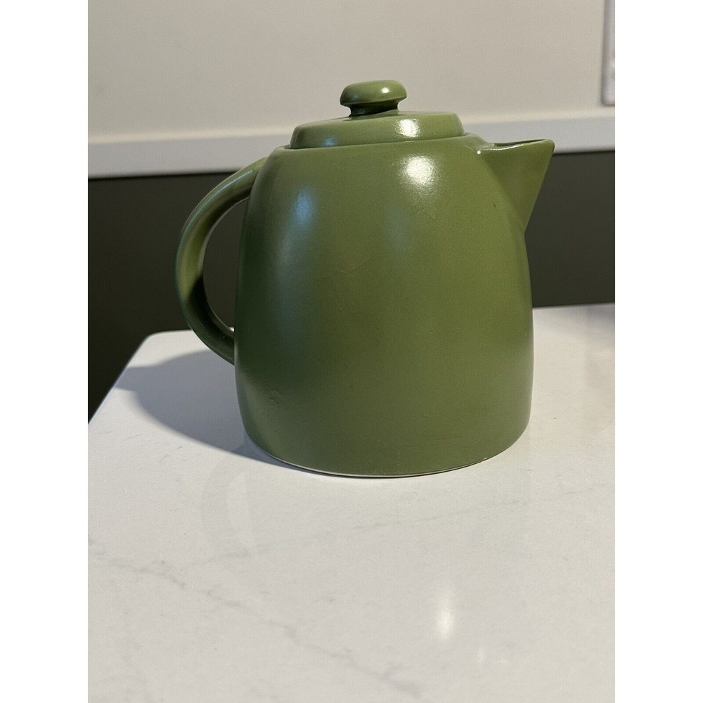 Starbucks Teapot Ceramic Tazo Pitcher Moss Green 25 Oz 700 ml 2012 New - Picture 2 of 8